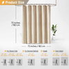 Wholesale Luxury Linen Textured Waterproof Custom Fabric Shower Curtains Simple Style Thicken Hemp Shower Curtain for Bathroom