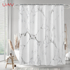 Uvan Hot Sale Modern Luxury Waterproof Marble 3d Digital Printing Custom Design Fabric Shower Curtian for Bathroom