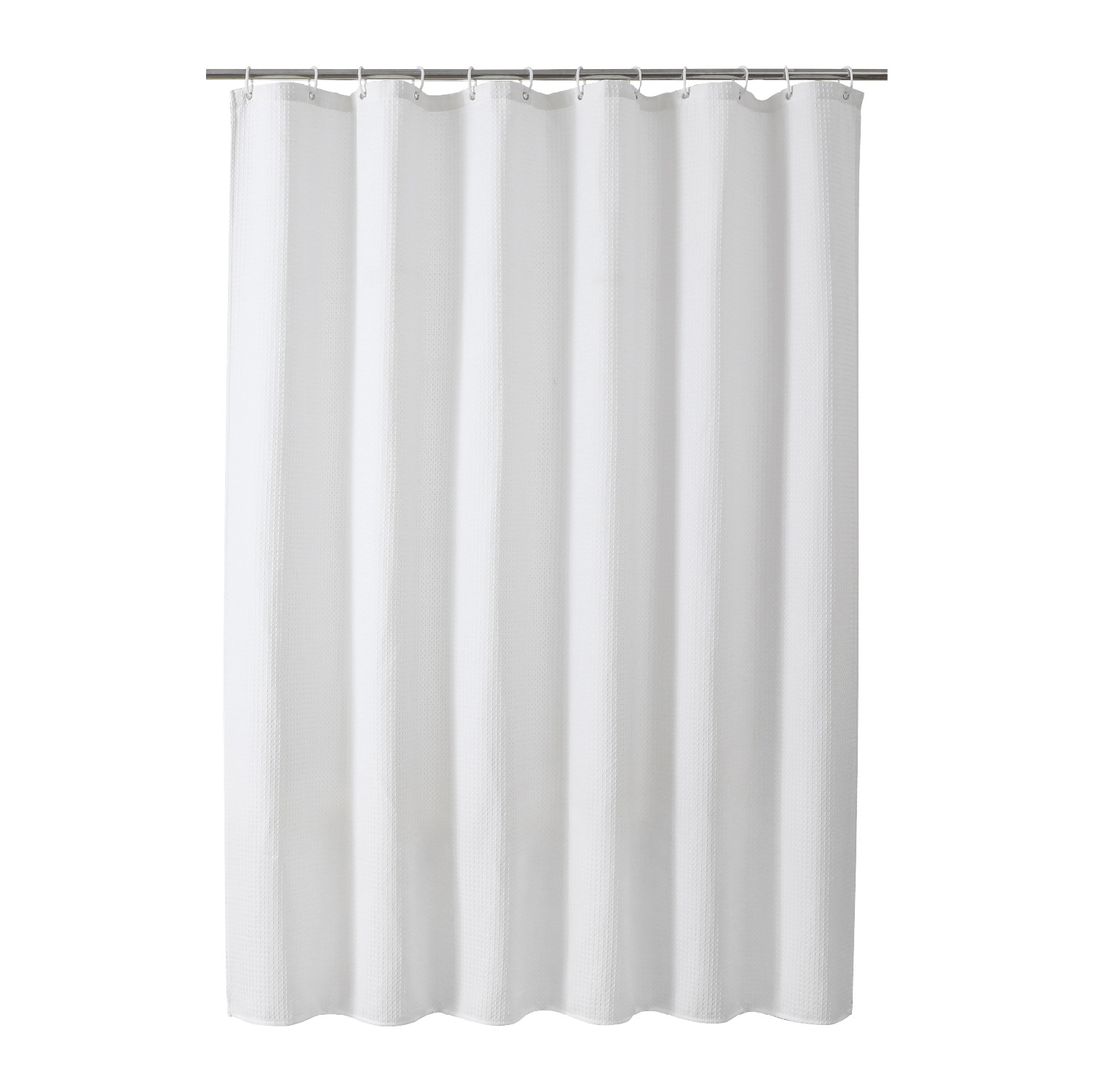 Hot Sale Luxury Waffle Weave Fabric Custom Shower Curtains Waterproof Thickened Shower Curtain for Bathroom Decor