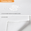 Ready Made Hotel Quality Waterproof Bathroom Curtain White Mildew Resistant Waffle Weave Fabric Shower Curtains with Hooks
