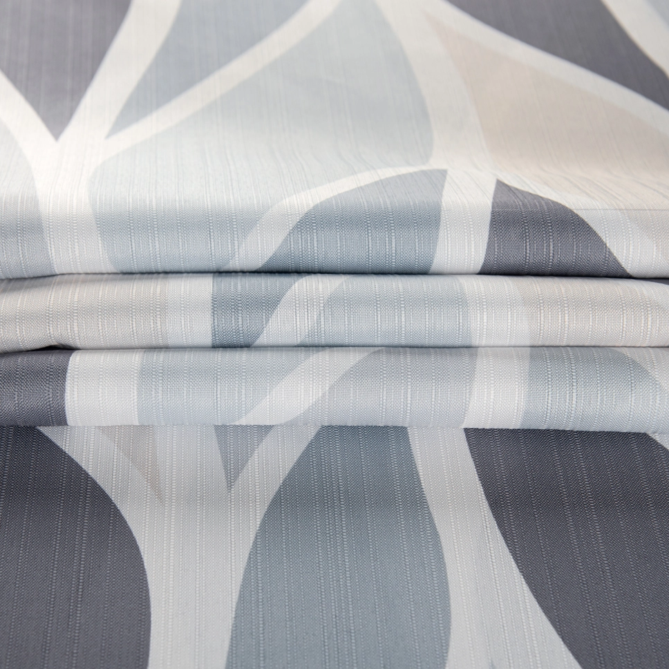 Modern Geometric Wheat Ear Fabric Hotel Shower Curtains Digital Printed with Hooks