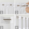 Hookless Large Buckles Leaf Cutting Replaceable Inner Bathroom Curtains Waterproof Transparent Window Screens Hotel Curtains