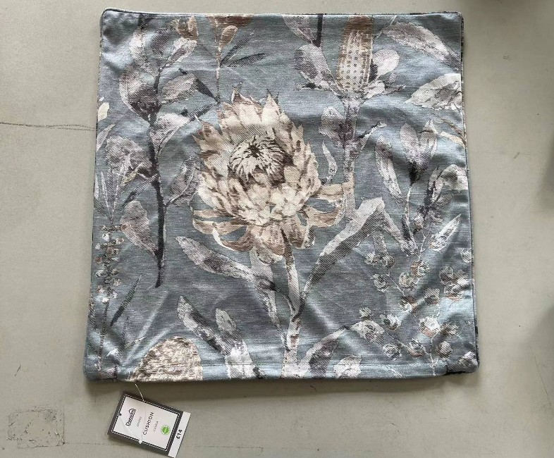 New Arrival dutch velvet printed window curtain and cushion cover sets