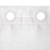 Luxury No Hook Needed Waffle Weave Fabric Shower Curtains Waterproof White Custom Hotel Double Layer Curtain for Bathroom with PP Ring 