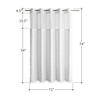 Boho Style Hookless Shower Curtains Waterproof No Hook Required Double Layer Bath Curtain with Snap in Liner for Bathroom