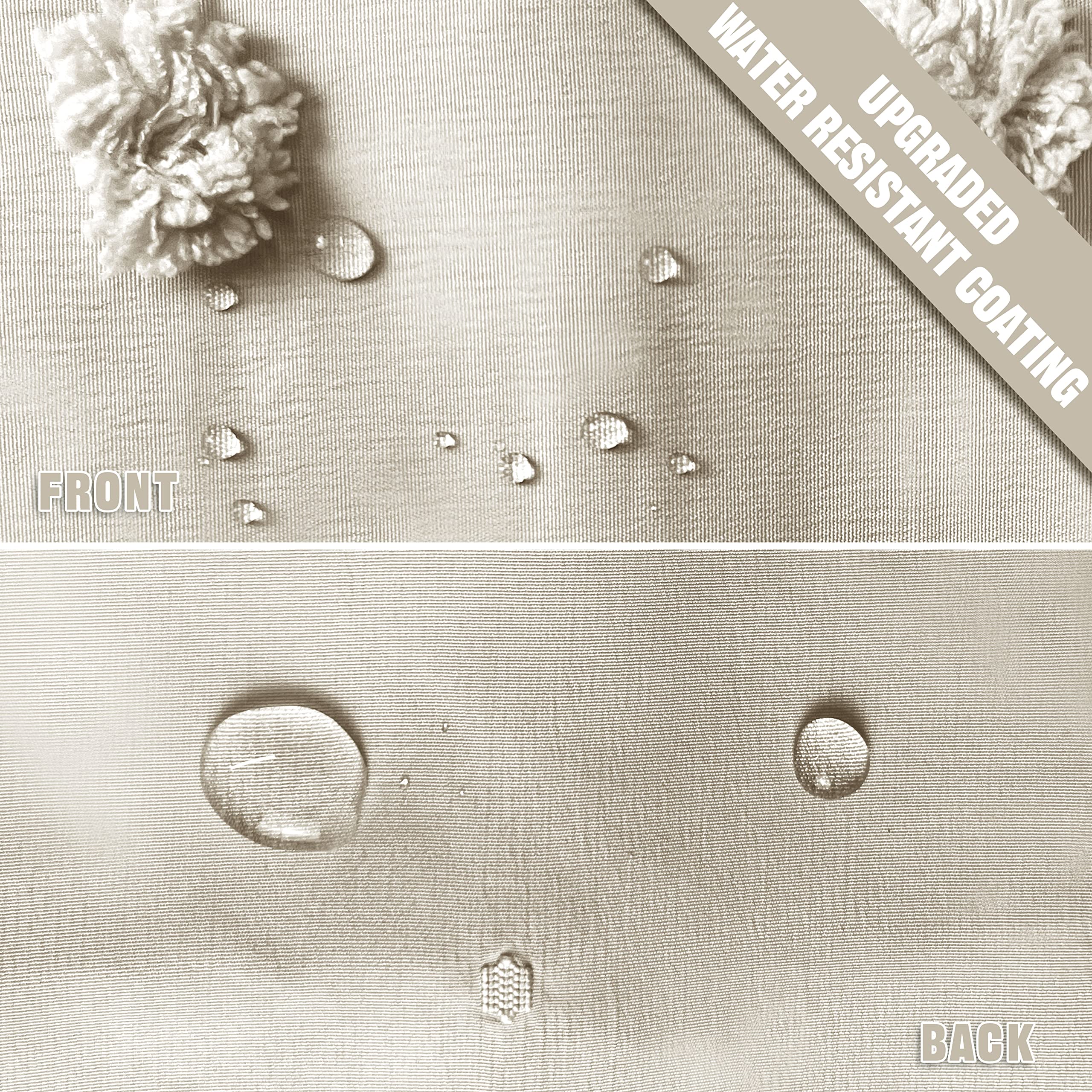 Modern Farmhouse Minimalist Beige Tufted Pleated Floral Puff Texture Woven Fabric Cute Shower Curtains for Bathroom