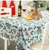 Countryside Tablecloth Retro High-end American Christmas Custom Table Tablecloths with Pine Cone Small Bell Logo