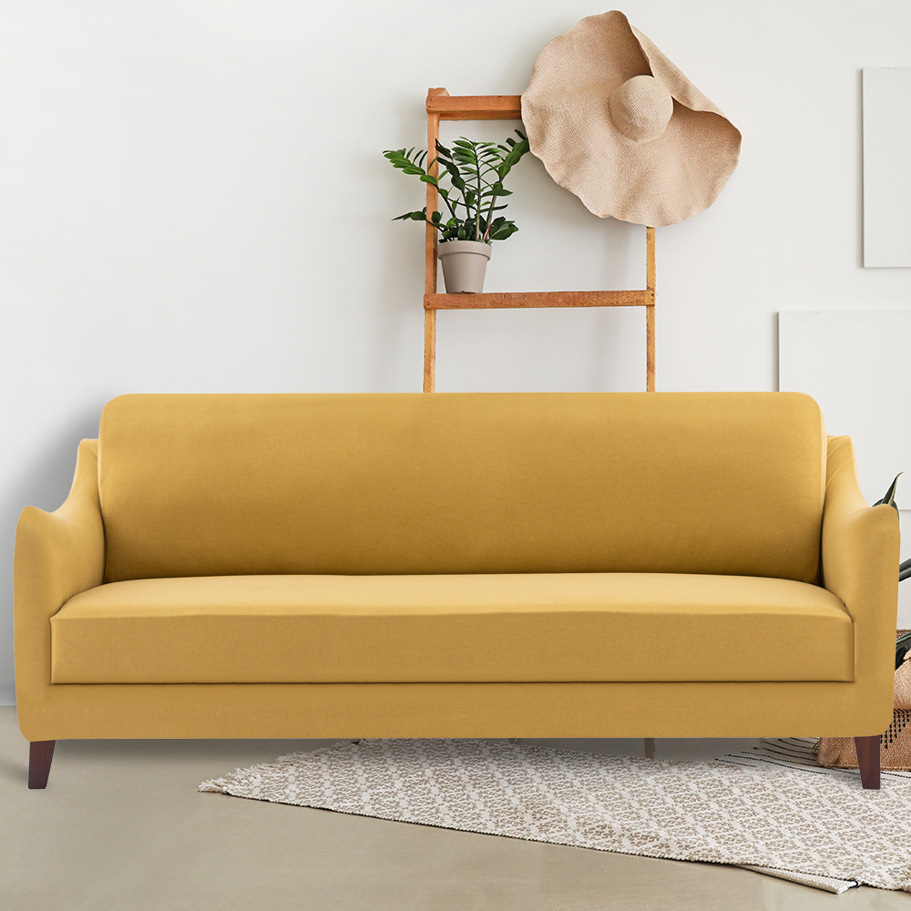 Soft Marl Old Gold 3-Seater